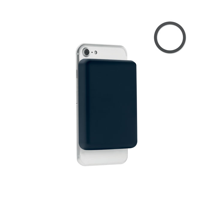 Chargeur magnétique personnalisable 5000 mAh - Doubletic Bleu marine